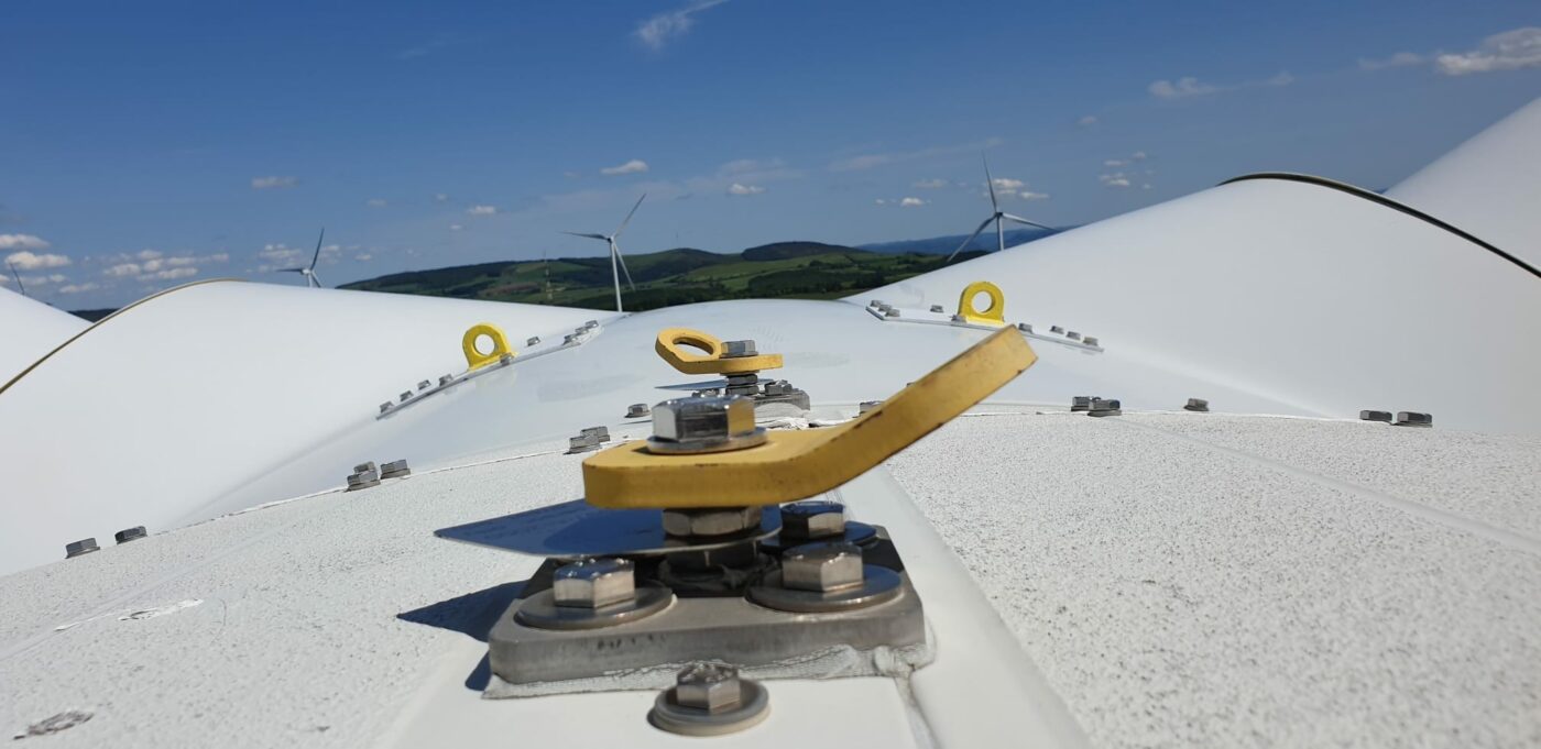 Points d'ancrage sur éolienne
